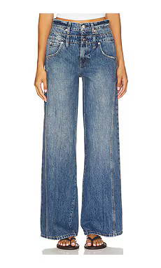 PISTOLA Caleb High Rise Relaxed Stacked Waist Jeans in Echo from Revolve.com | Revolve Clothing (Global)