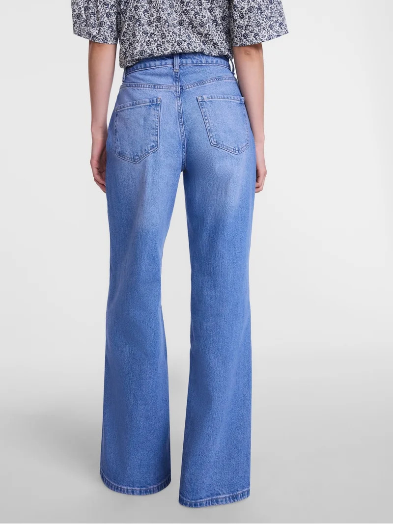 Scenario Women's Wide Leg Jeans, Sizes 0-20 | Walmart (US)