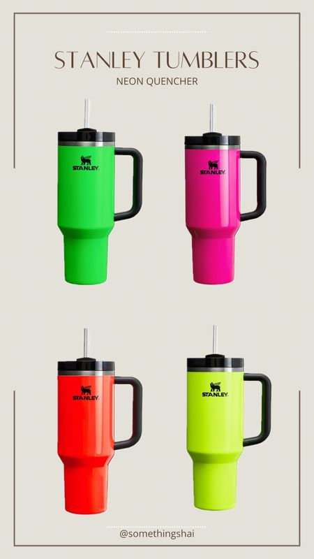 New Stanley Neon Tumblers available! These are super cute! Make sure to shop while they are still in stock! 

#LTKfindsunder50 #LTKfindsunder100