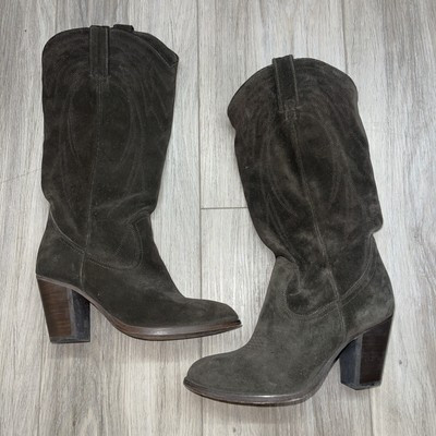 Frye llana leather boots size 7.5 B cowy soft leather Green Western  | eBay | eBay US