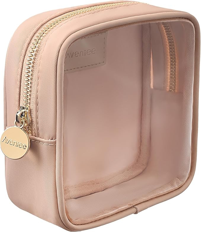 Aveniee Small Clear Makeup Bag, Mini Makeup Bag for Purse Organizer, Cosmetic Bag Travel Zipper P... | Amazon (US)