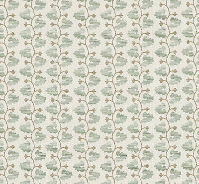 Colefax & Fowler Stylized Leaf Stripe Woven Fabric- Hazebrook Aqua 3 yd F4943-05 | eBay US