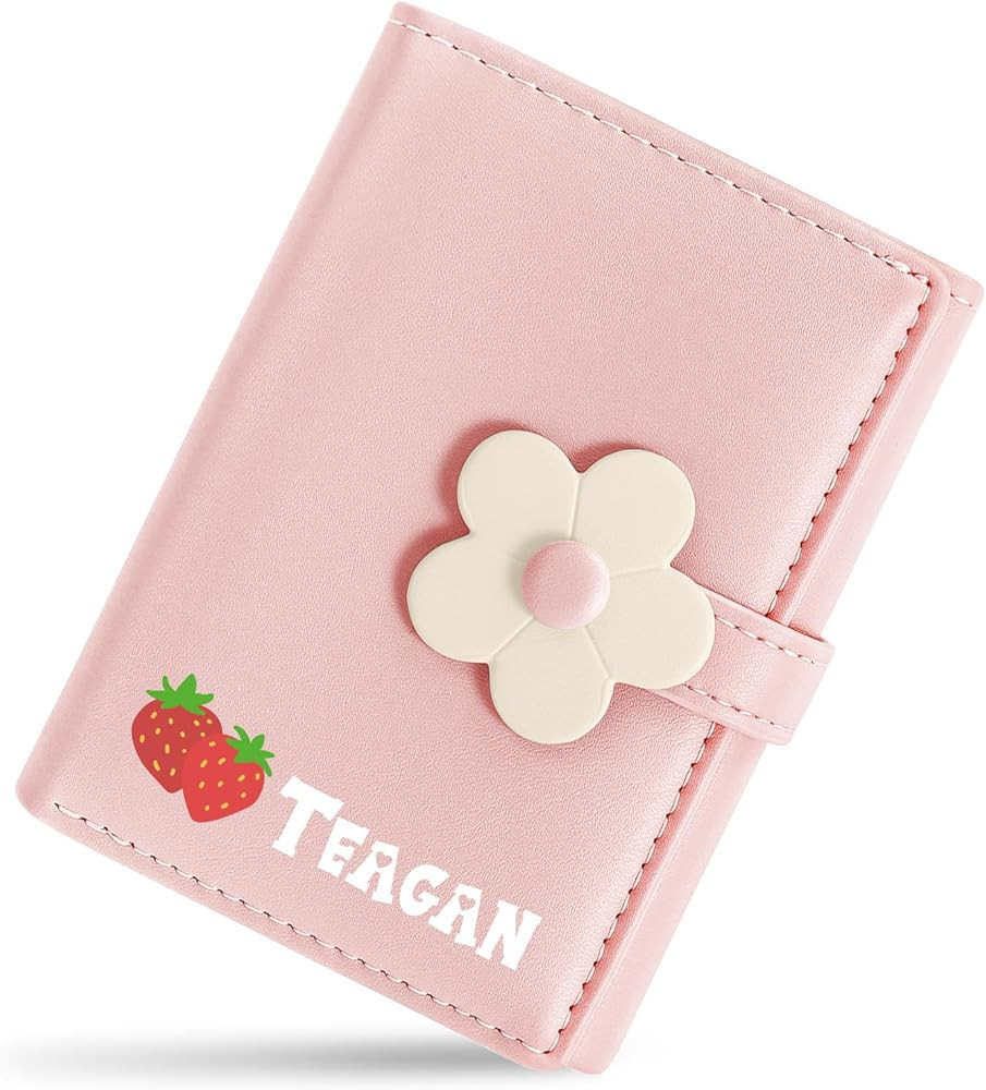 Personalized Cute Wallets for Women, Small Trifold Girl Wallets, Custom Name Flower Wallet,Leathe... | Amazon (US)