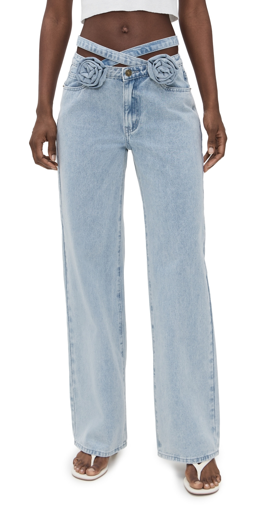 Lioness Cocquette Jeans Light Denim L | Shopbop