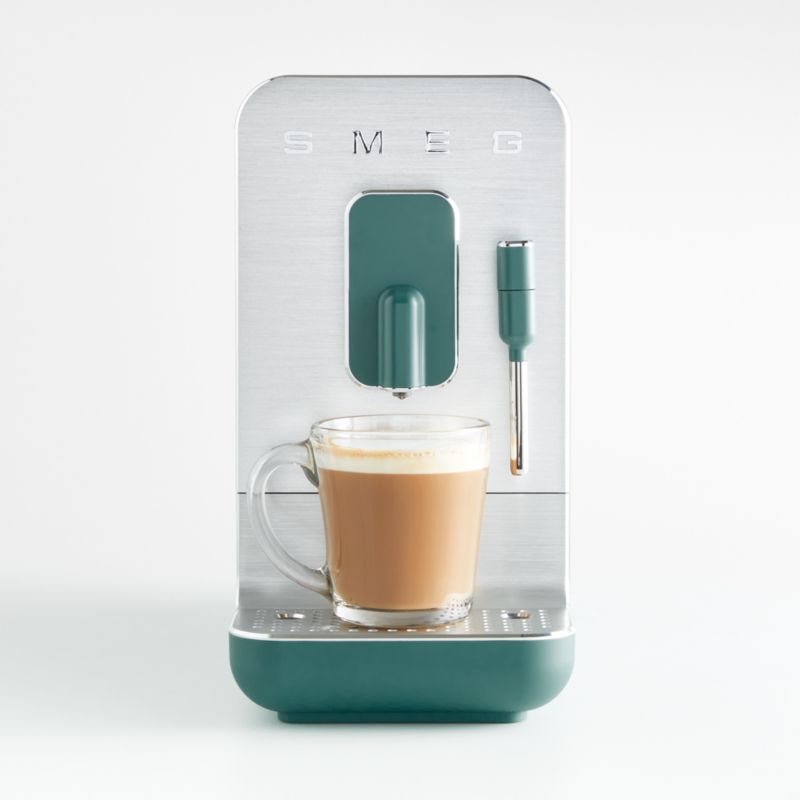 Smeg Matte Jade Green Fully Automatic Coffee and Espresso Machine with Milk Frother + Reviews | C... | Crate & Barrel