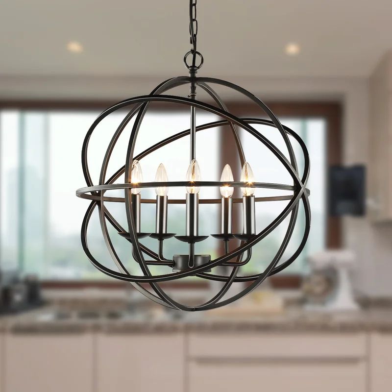 Derron 5 - Light Lantern Globe Chandelier | Wayfair North America