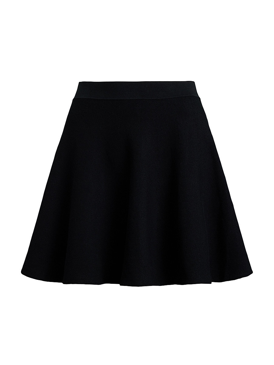 Women's Cotton Knit Circle Skirt - Polo Black - Size Small | Saks Fifth Avenue