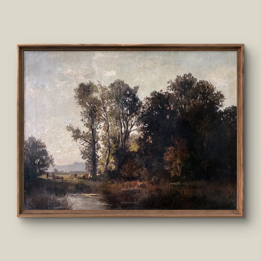 Vintage Nature Landscape Digital Art Print | Rustic Wall Decor | Antique Aesthetic Printable Pain... | Etsy (US)