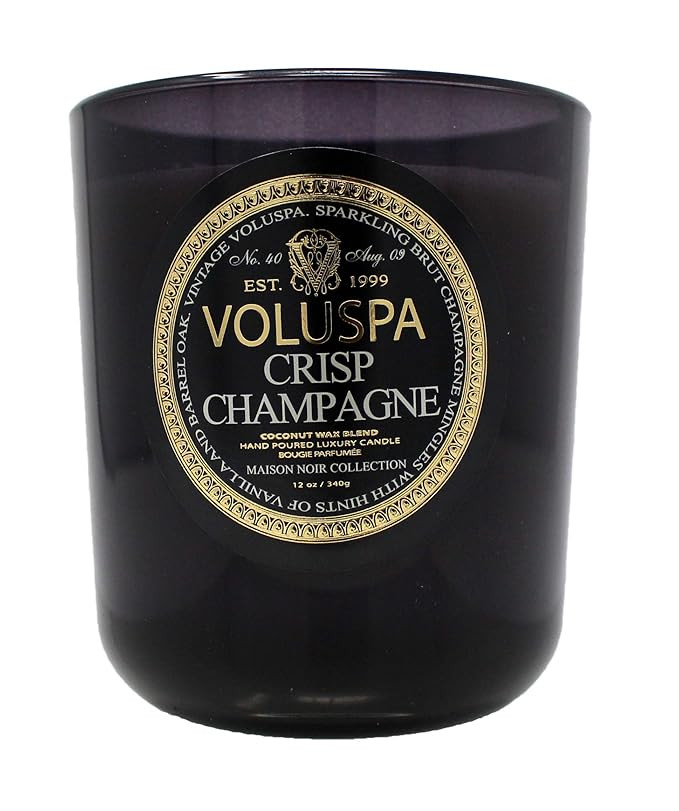 Voluspa Crisp Champagne Classic Maison Boxed Glass Candle, 12 Ounces | Amazon (US)