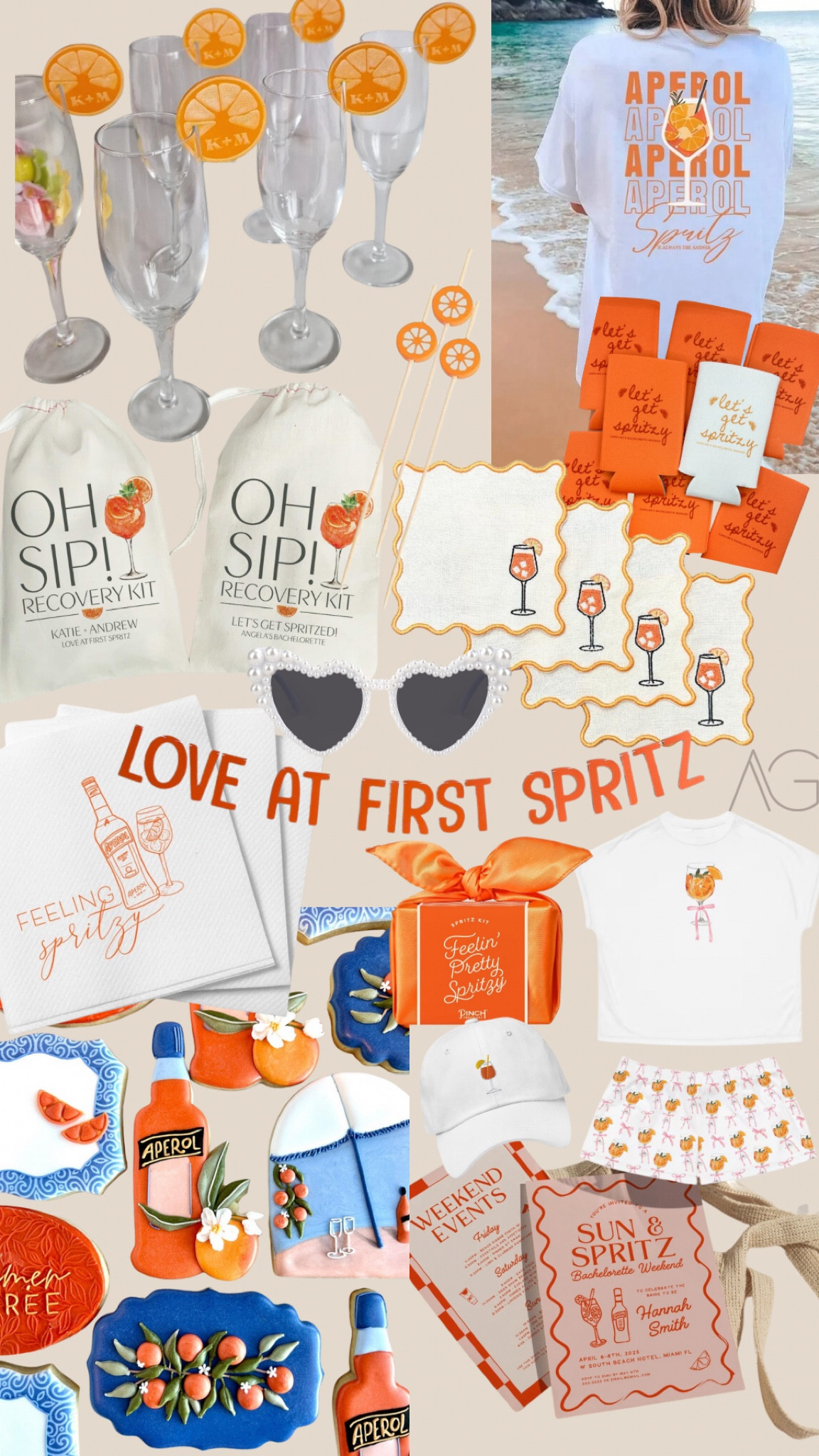 Love at first spritz bachelorette party theme! Perfect for the aperol loving bride who is feeling spritzy! #aperolspritz #italy #summer #spritz #bachelorette #party #bride #bridal

#LTKParties #LTKWedding #LTKTravel