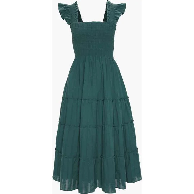 Hill House Home | The Ellie Nap Dress, Midnight (Green, Size Medium) | Maisonette | Maisonette