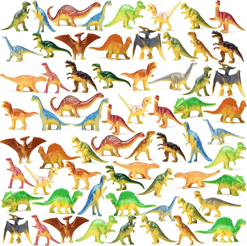 PREXTEX Mini Toy Dinosaurs Figure (72 Count) Best for Dinosaur Party Favors Cake Toppers Easter E... | Amazon (US)