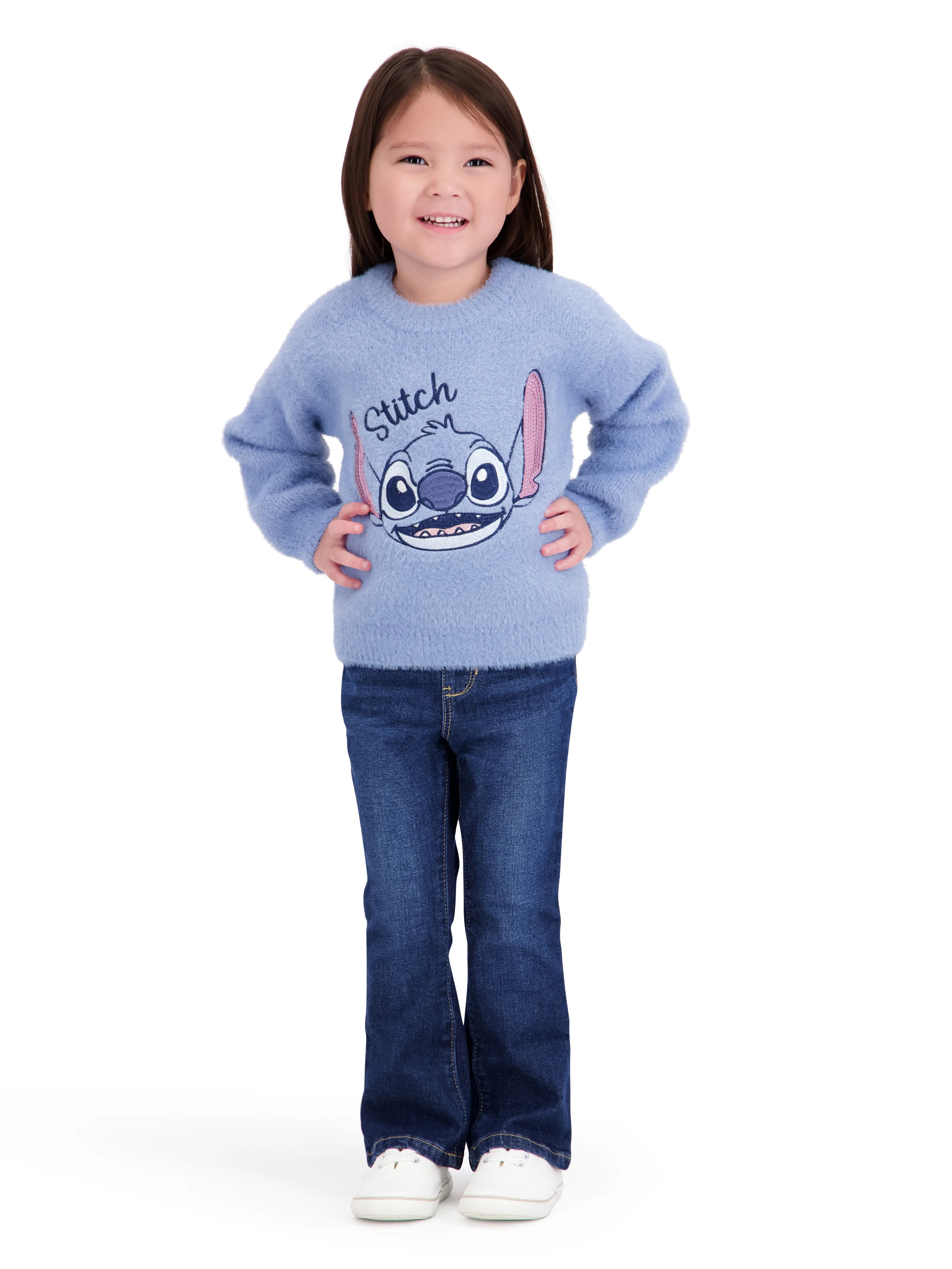 Stitch Toddler Girls Lurex Mohair Sweater, Sizes 12 Months - 5T | Walmart (US)