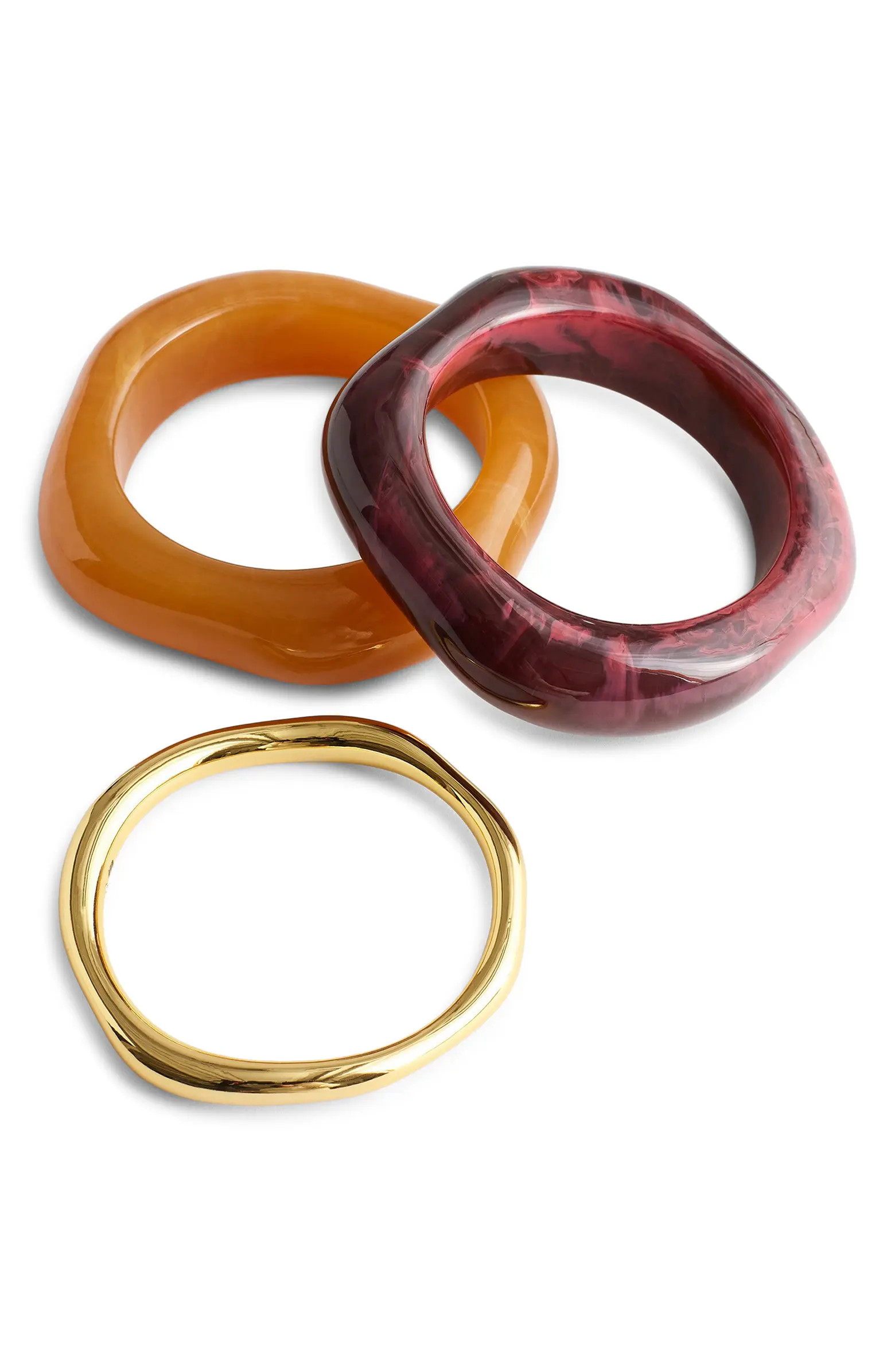 Madewell Set of 3 Sculptural Resin Bangle Bracelets | Nordstrom | Nordstrom