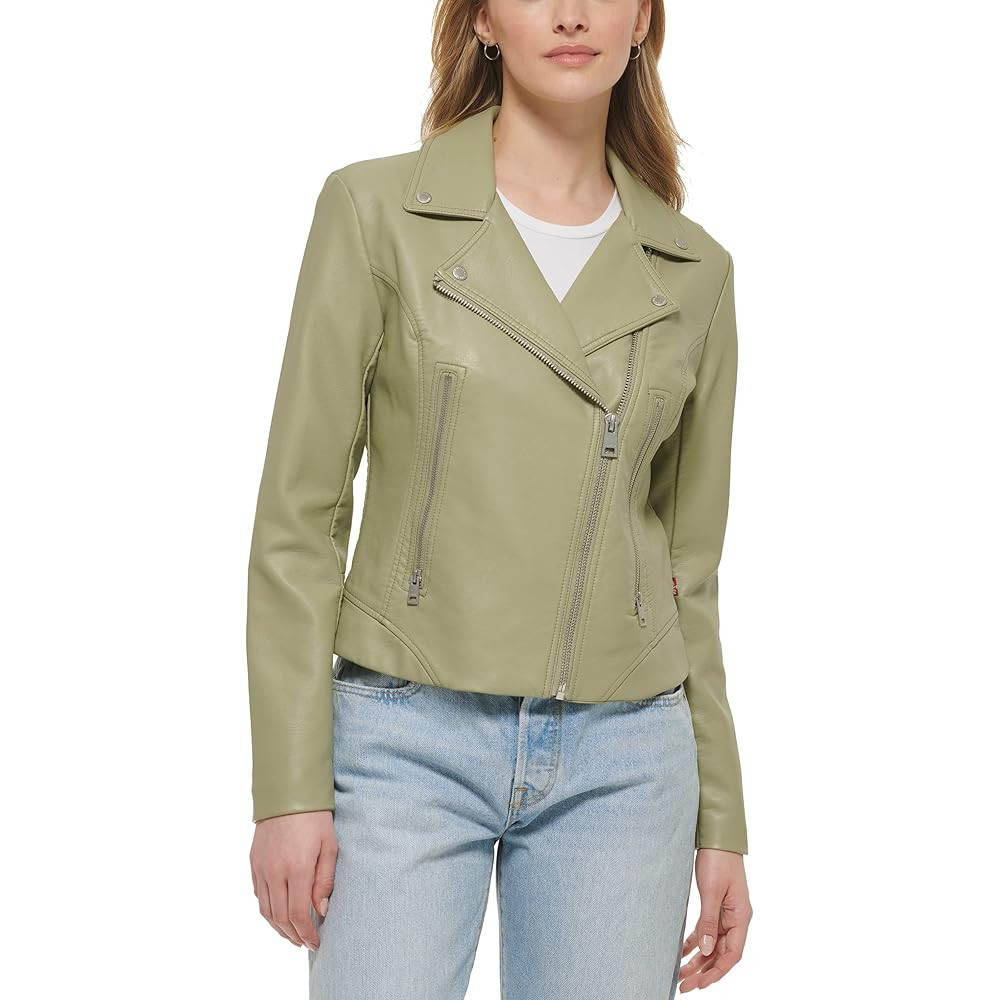 Levi's Women's Vegan Leather 538 Moto Jacket (Regular & Plus Size) | Amazon (US)