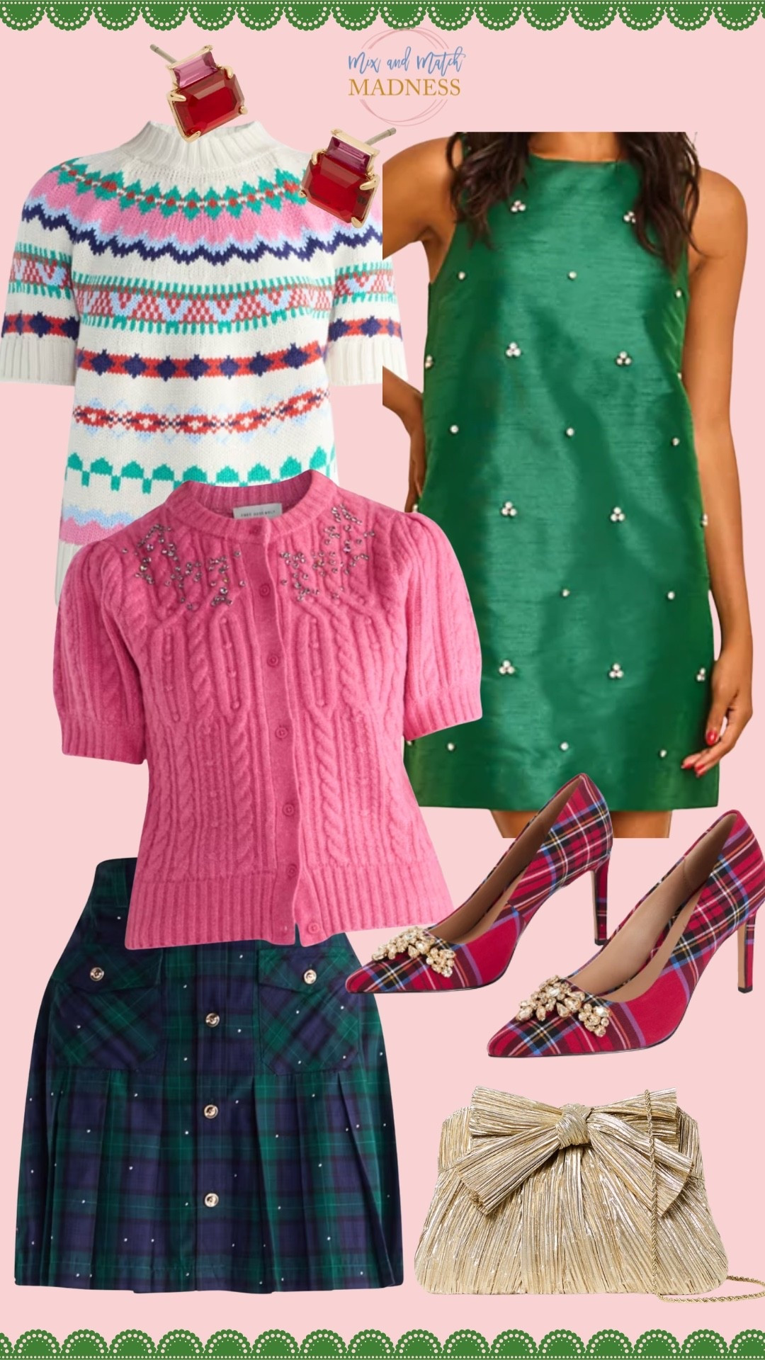 This is how we mix and match the perfect holiday look! ￼