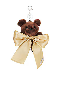 Ottolinger Bow Teddy Keychain in Brown from Revolve.com | Revolve Clothing (Global)