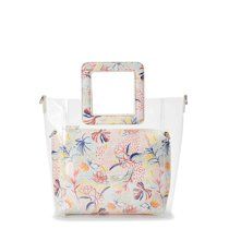 Time and Tru Rory 3-in-1 Clear Tote Handbag with Pouch | Walmart (US)