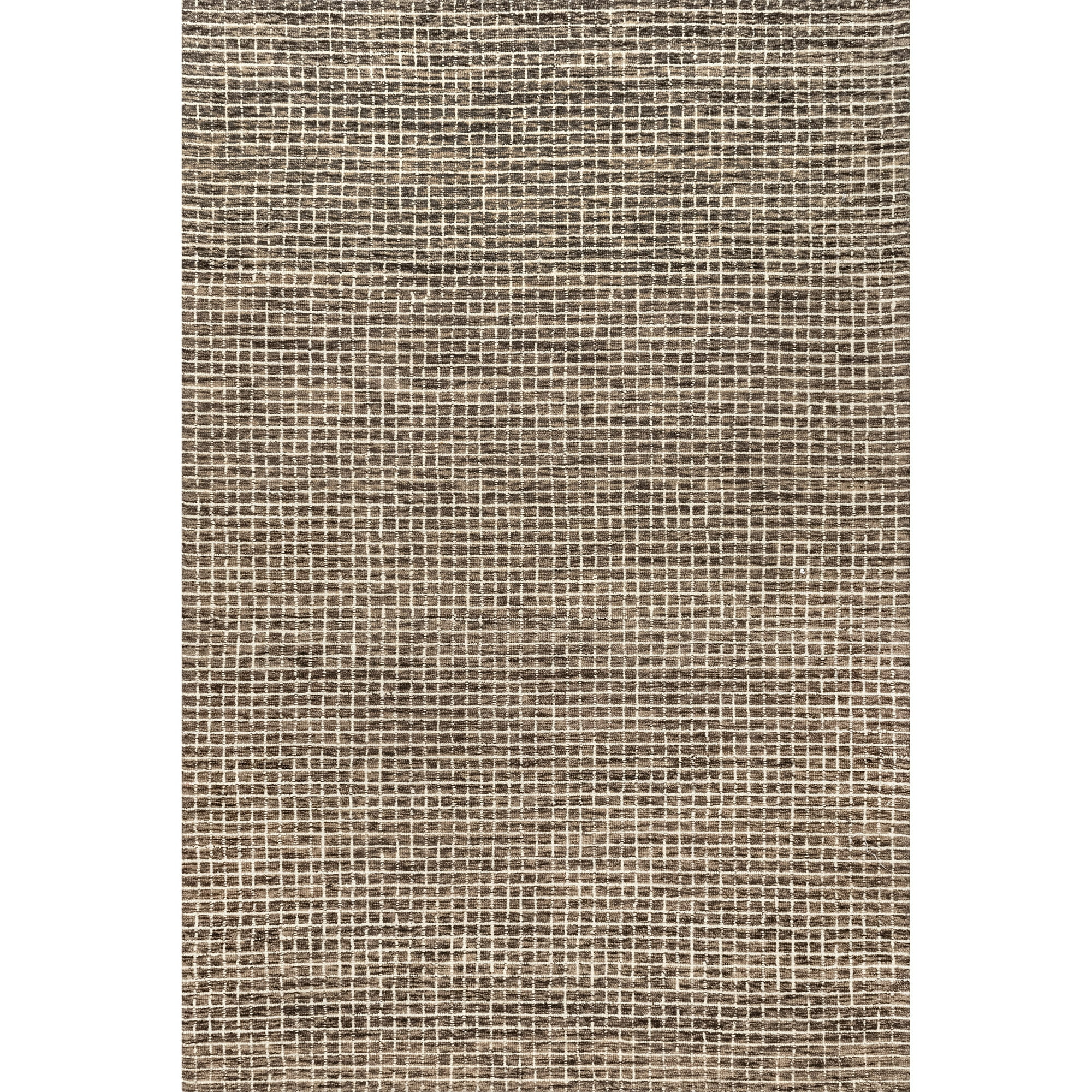 Arvin Olano Melrose Checked Wool Area Rug, 9' x 12', Brown | Walmart (US)