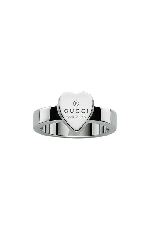 Gucci Heart Ring in Silver at Nordstrom, Size 8 | Nordstrom
