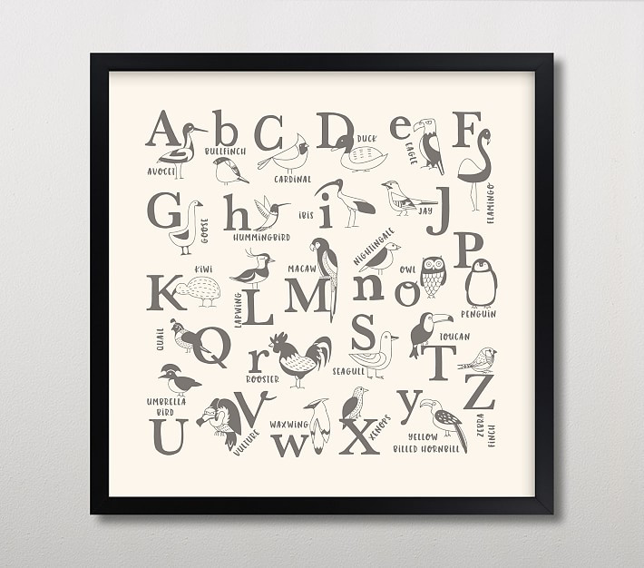 Minted® ABC Birds Wall Art by Teju Reval | Pottery Barn Kids