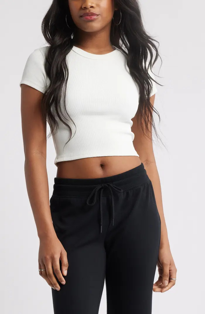 Compact Rib Crop Baby Tee | Nordstrom