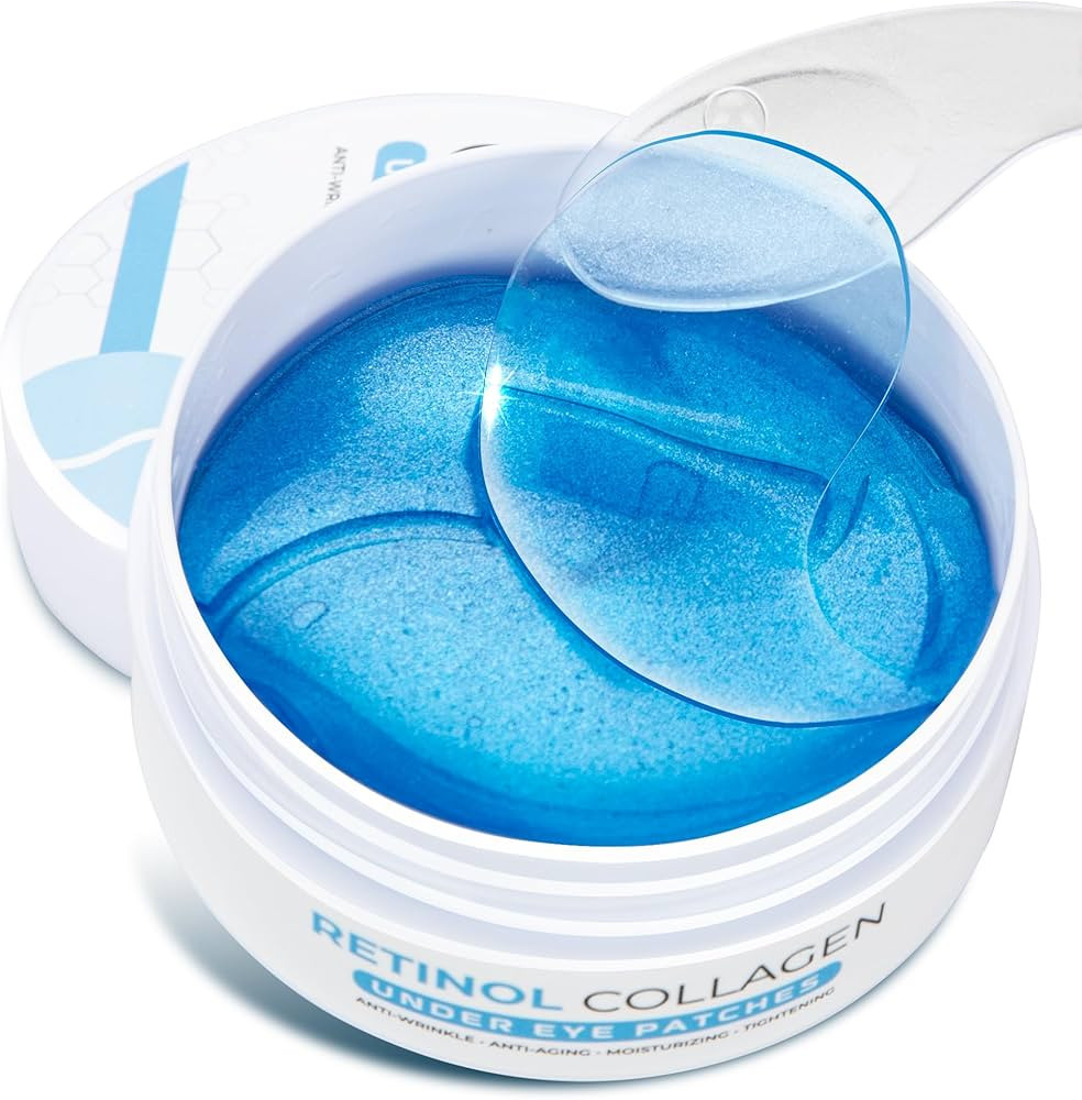 Eye Patches for Puffy Eyes 60 Pcs, 24k Gold Under Eye Patches for Dark Circles and Puffiness, Ret... | Amazon (US)