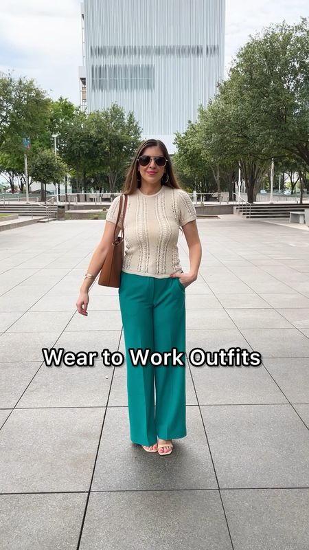 Work Wear Outfits 💚 Office Outfit sizing details below. 
First outfit - size XS and 0 in pants 
Second Outfit- size 2 in the dress 
Third Outfit - size XS in the blouse & skirt 
Fourth Outfit - Size XS in the blazer & Dress.

Teacher Outfits | Professional Attire 


#LTKVideo #LTKFindsUnder100 #LTKWorkwear
