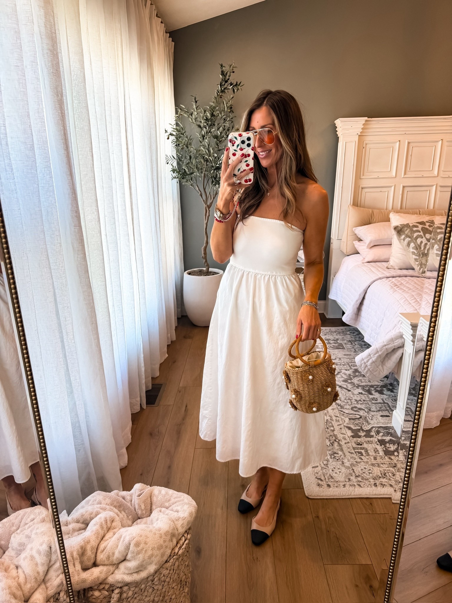 This dress just feels like summer 🤍 so simple, so flattering, and one of those pieces you’ll reach for on repeat

Dressed it up with a little heel and bag but it’s just as cute with sandals for everyday

white midi dress, summer outfit ideas, effortless style, neutral outfit, vacation outfit, classic feminine look, easy everyday dress, themominstyle 

#LTKOver40 #LTKSeasonal #LTKootd