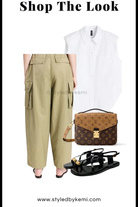 Cargo wide leg pants for spring 