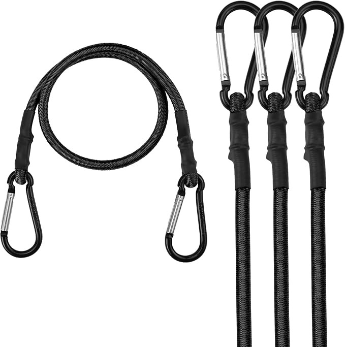 WORKPRO 24 Inch Bungee Cord with Aluminum Alloy Hook, 4 Pack Superior Rubber Heavy Duty Straps St... | Amazon (US)
