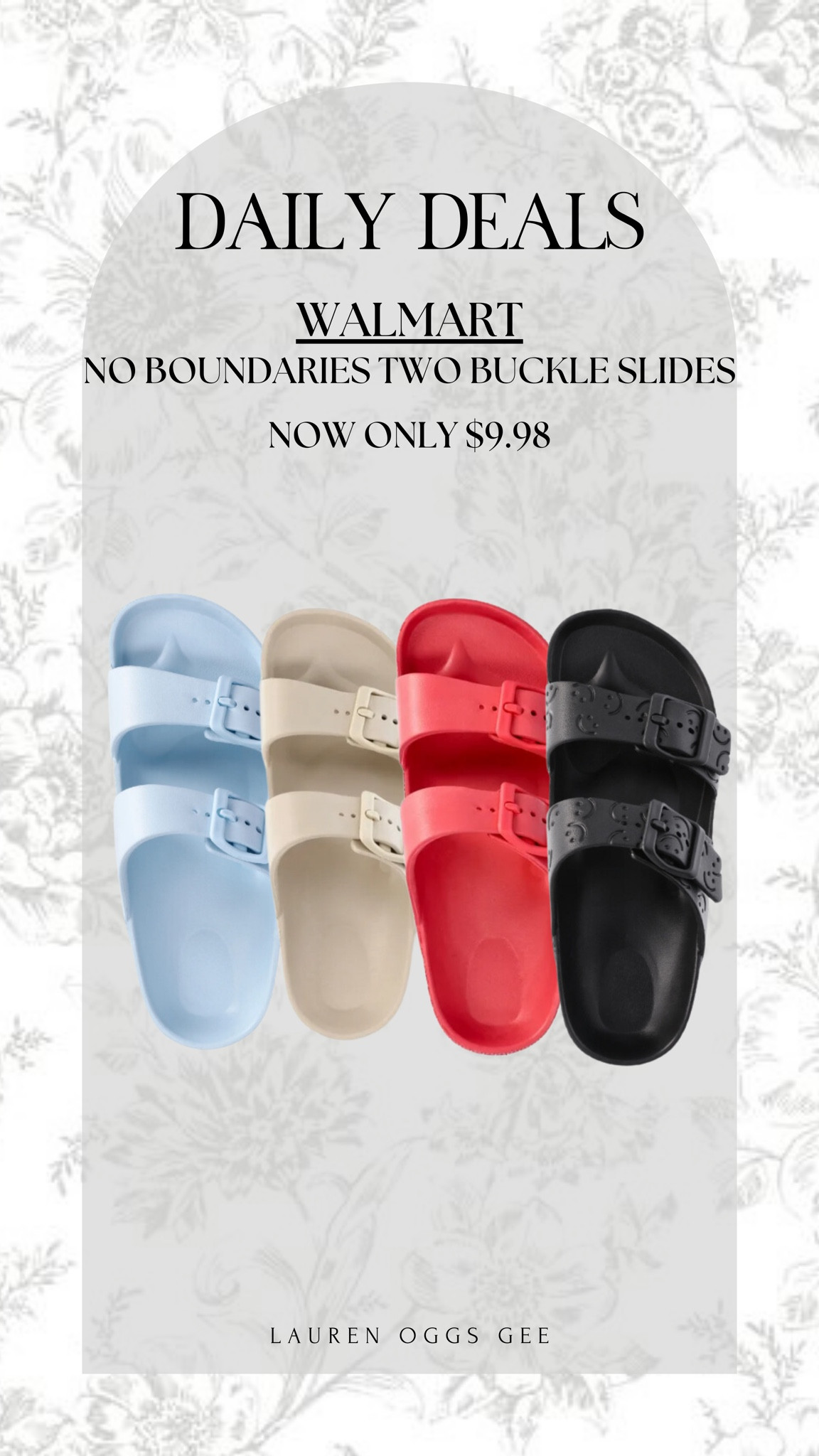 These Birkenstock Look For Less slide on sandals from Walmart are the perfect beach sandal and under $10. There are four different color options, so there is an option for everyone! HAPPY SHOPPING! 

#LTKSummerSales #LTKSaleAlert #LTKxWalmart