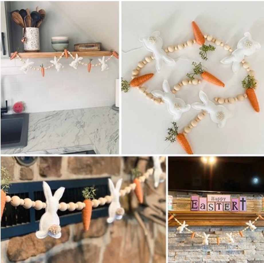 Easter styling made easy 🌸
This wooden bead Easter bunny & carrot garland adds the perfect Spring charm — and it’s on clearance right now 🤍🐰 under $10!! 

#easterdecor #easterfinds #springdecor #springhome
#farmhousedecor #farmhousestyle #seasonaldecor
#easterbunnydecor #bunnydecor
#homedecorfinds #clearancefinds #budgetdecor

#LTKSaleAlert