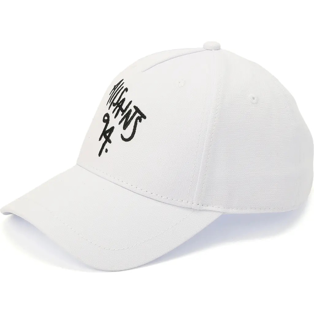 AllSaints Spray Logo Embroidered Baseball Cap in White at Nordstrom | Nordstrom