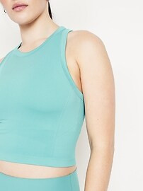 Fluid Seamless Fitted Crop Tank Top | Old Navy (CA)