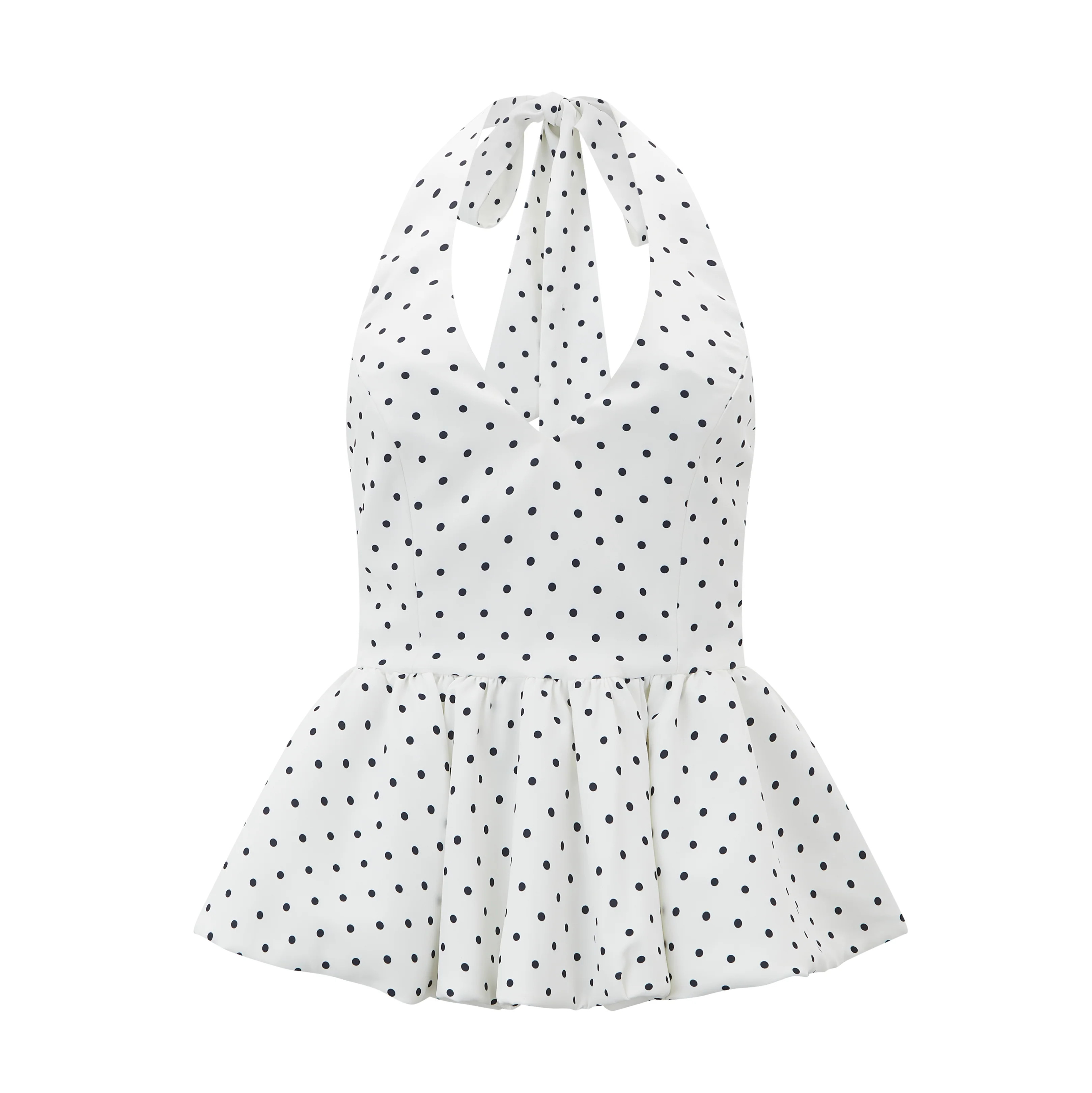 Polka Dot Peplum Top | Odd Muse