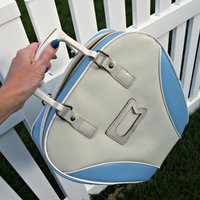 Vintage Bowling Bag | 50S Mrs. Maisel Amazing Baby Blue & Ivory Inverted Design Leed's Ball Perfect Upcycle Rockabilly | Etsy (US)