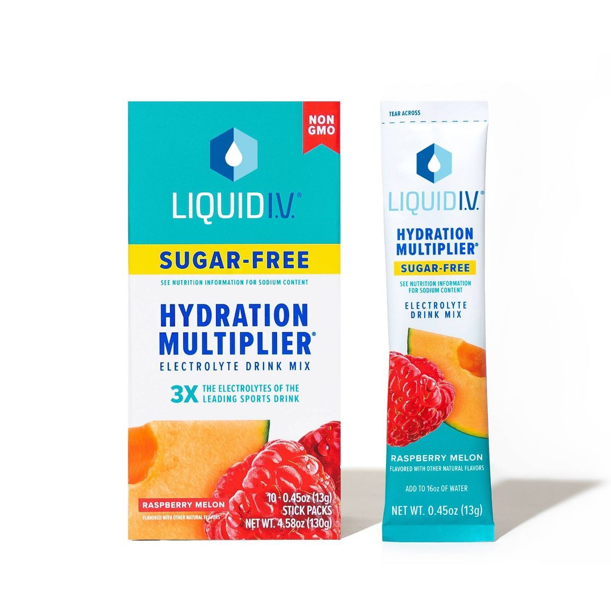 Liquid I.V. Sugar Free Hydration Multiplier Vegan Powder Electrolyte Supplements - Melon Raspberr... | Target