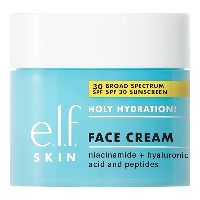 e.l.f. SKIN Holy Hydration! Face Cream - Broad Spectrum SPF 30 Sunscreen, Moisturizes & Softens S... | Amazon (US)