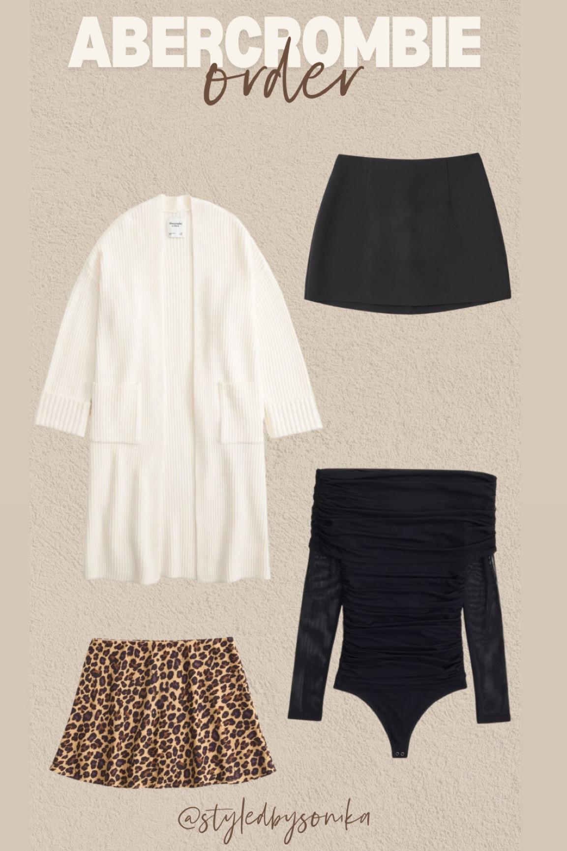 Abercrombie order
Sale
Leopard skirt
Black skirt


#LTKFindsUnder50 #LTKSaleAlert #LTKFindsUnder100
