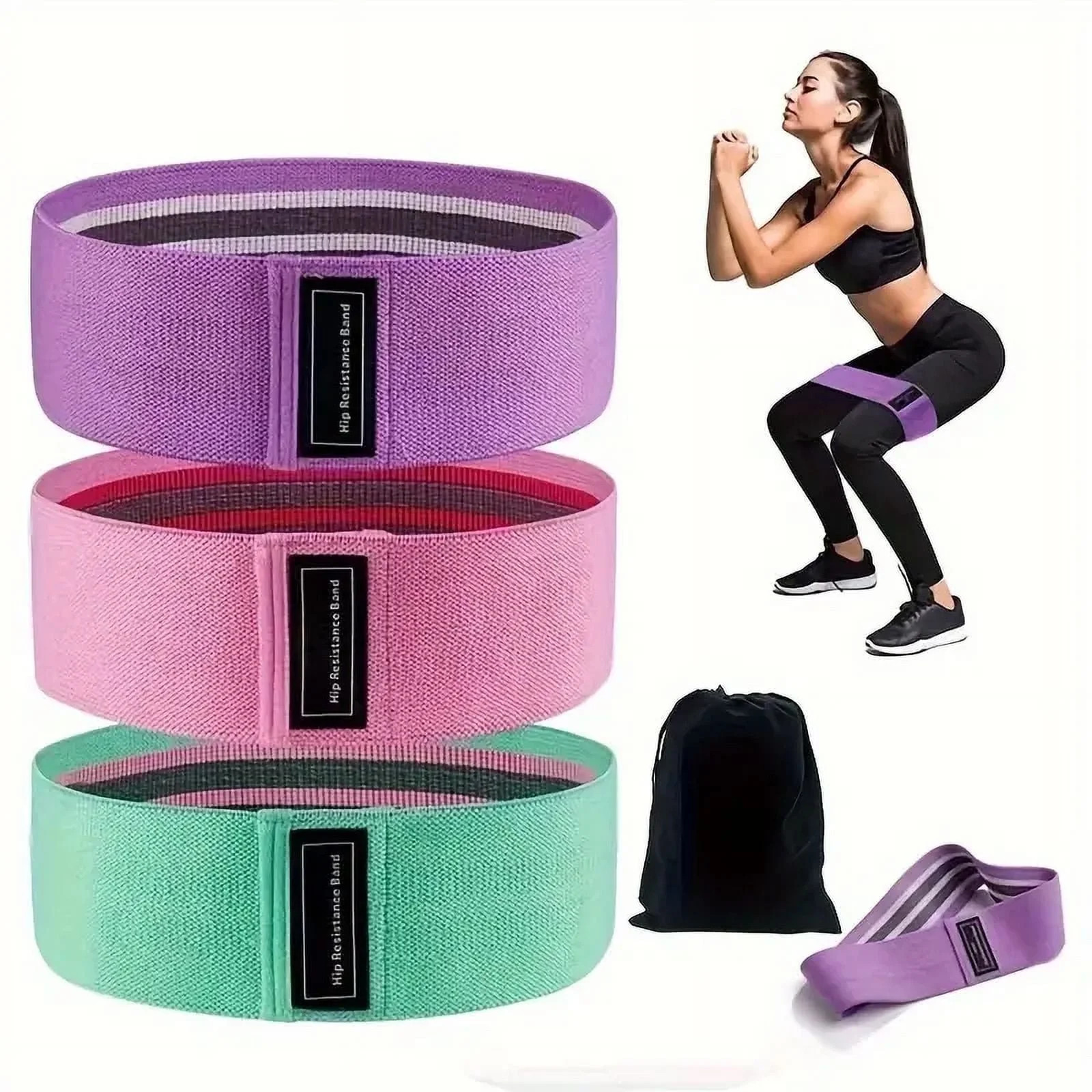 AR Ticktrove Fabric Resistance Bands for Legs and Butt Home Workout - Non Slip Booty Bands Set - ... | Walmart (US)