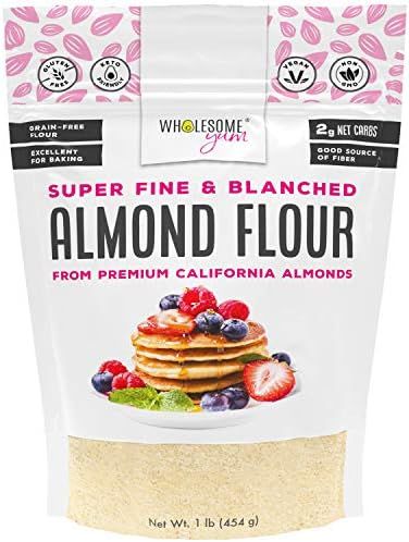 Wholesome Yum Premium Fine Ground Blanched Almond Flour (16 oz / 1 lb) - Gluten Free, Non GMO, Keto  | Amazon (US)