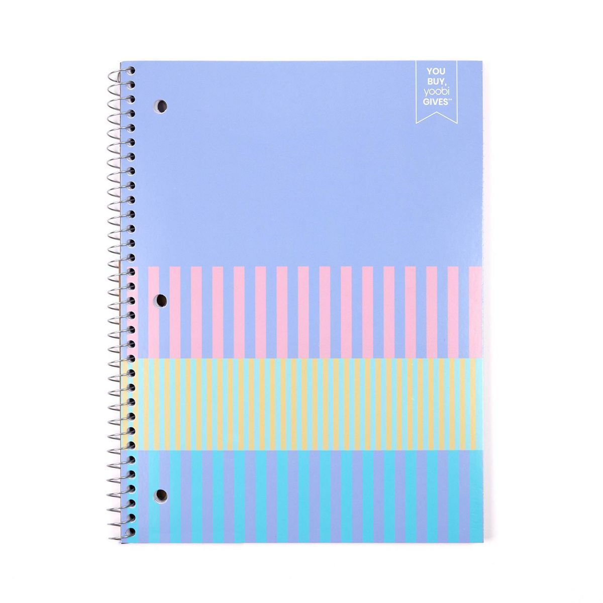 1 Subject 100 Sheet College Ruled Spiral Notebook Powder Blue Stripe - Yoobi™ | Target