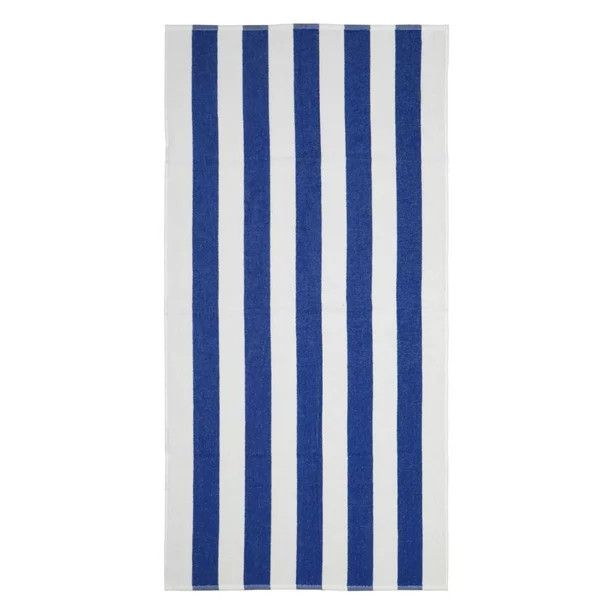 Mainstays Cabana Beach Towel, Size 28" x 58", Blue | Walmart (US)