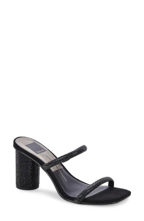 Dolce Vita Noles Embellished Slide Sandal in Black Rhinestone at Nordstrom, Size 11 | Nordstrom
