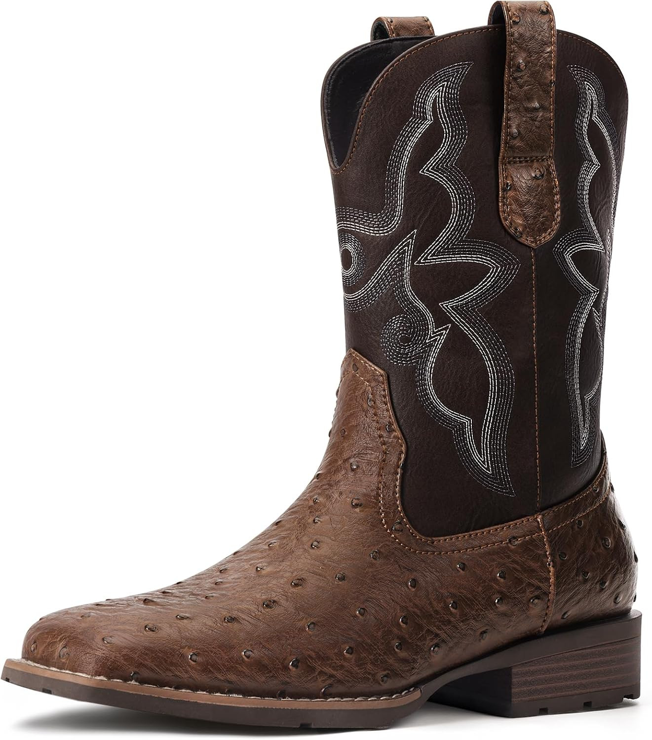 Cowboy Boots For Men - Western Boot Men's Cowboy Boots With Square Toe | Cowboy Western Boot | Pull-on Boots| Old West Style Embroidered | Amazon (US)