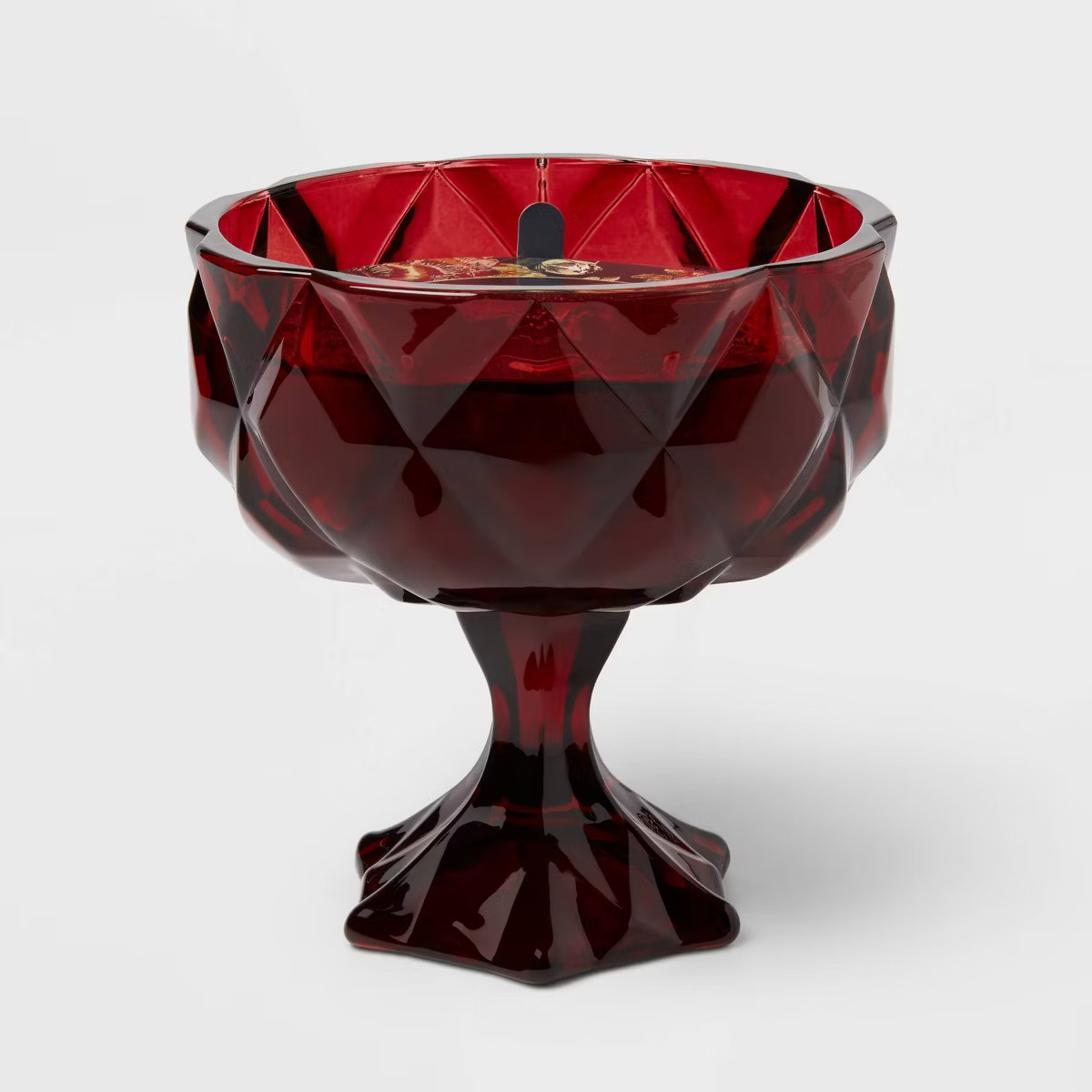 Faceted Coup Haunt Couture Glass Filled Red Wax Candle - Threshold™ | Target