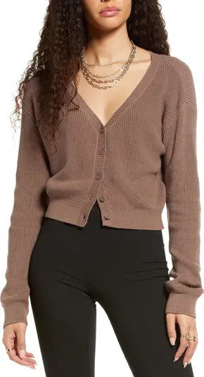 BP. Ribbed Cotton Blend Cardigan | Nordstromrack | Nordstrom Rack
