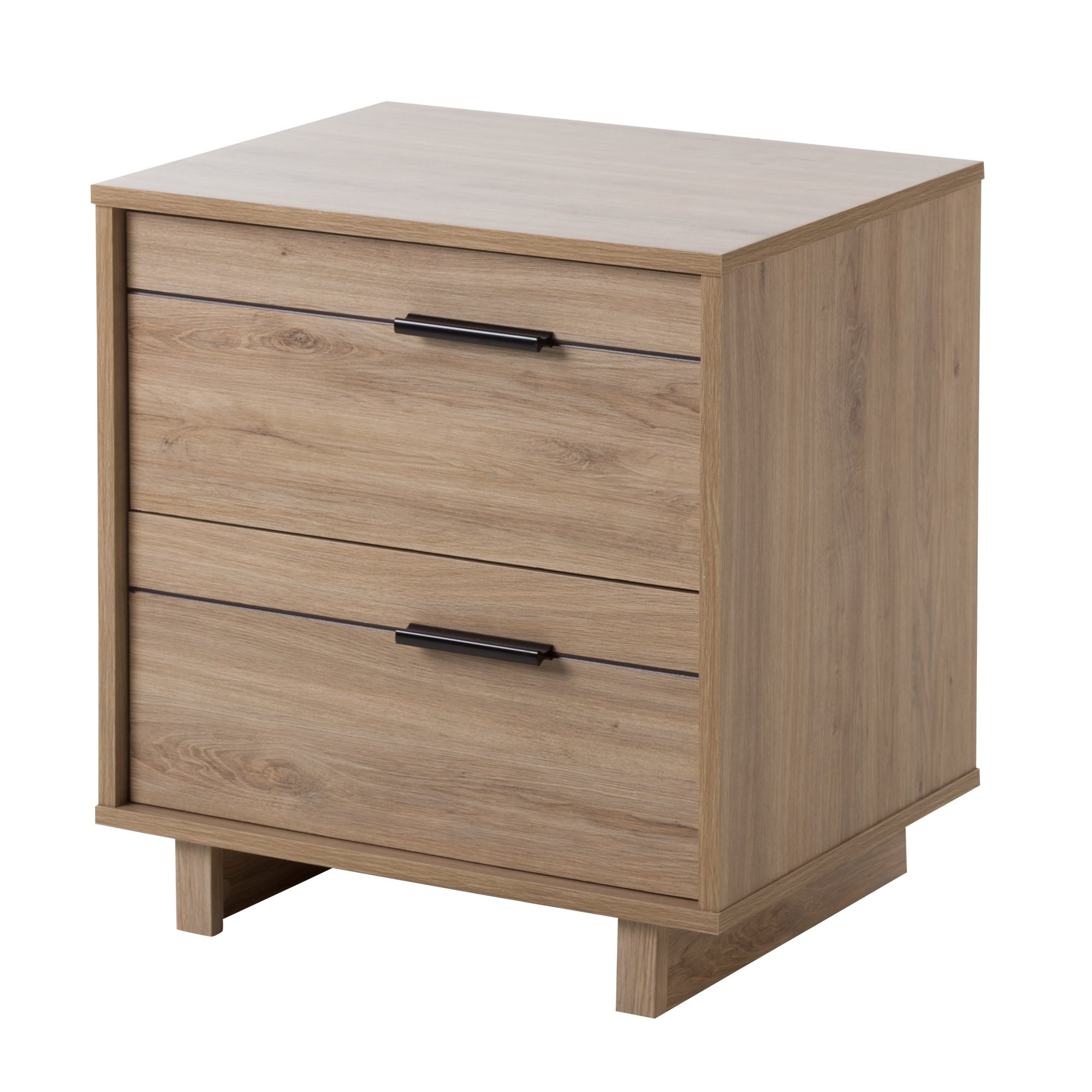 South Shore Fynn 2-Drawer Nightstand Rustic Oak, Contemporary | Amazon (US)