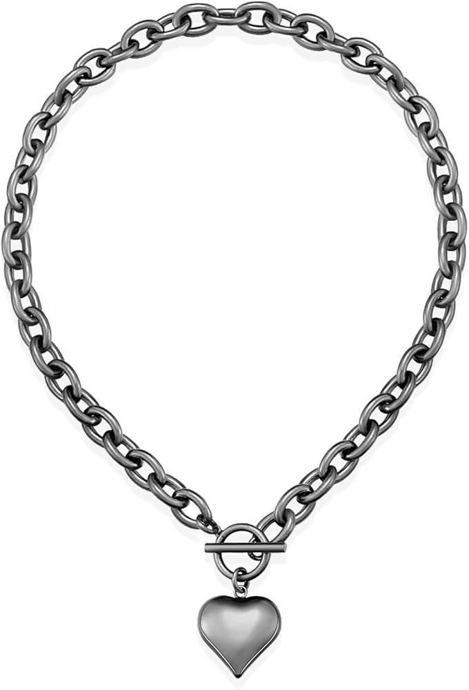 CLASSYZINT 18K Gold Plated Coin Lion Head Pendant Necklace Chunky Paperclip Choker Necklace For G... | Amazon (US)